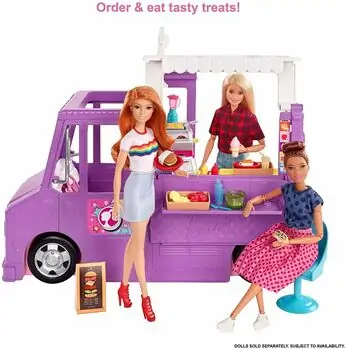 Barbie Fresh 'n' Fun Food Truck ბარბის მანქანა თოჯინით, 6 image