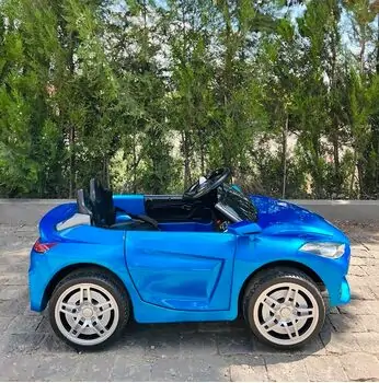 Mercedes Benz Electric Car Painted Blue - ელექტრო მანქანა კაუჩუკის საბურავებით, 4 image