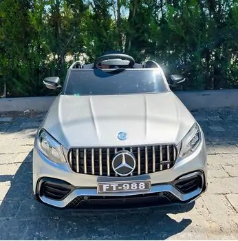 Mercedes Benz Painted Silver - ელექტრო მანქანა კაუჩუკის საბურავებით, 3 image