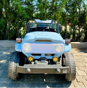 Toyota Jeep Electric Car Blue - ელექტრო მანქანა კაუჩუკის საბურავებით, 3 image
