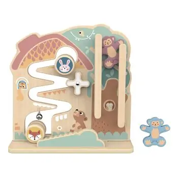 Tooky Toy 2 In 1 Activity Ball Track TK397N - ხის განსავითარებელი სათამაშო