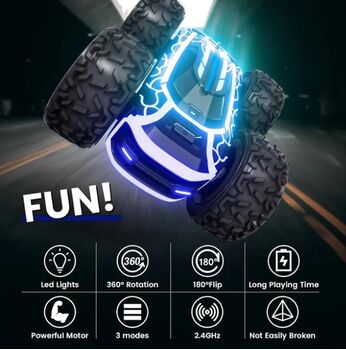 Stunt Car With Remote Control And Light - სათამაშო დისტანციურად მართვადი მანქანა განათებით, 5 image