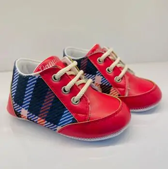 Papulin Baby Shoes 0-12 Months 4282 ჩვილის ფეხსაცმელი RED
