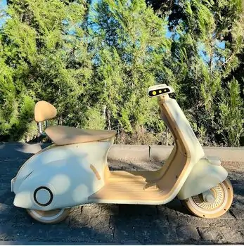 Vintage Electric Moto White - ელექტრო მოტოციკლი, 4 image