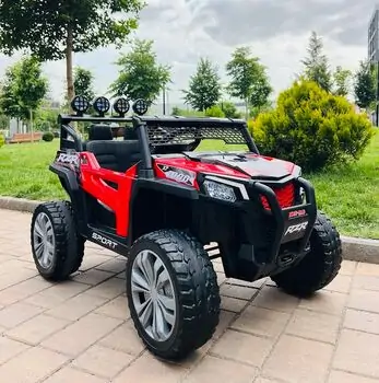 RZR Sport Jeep Red - ელექტრო მანქანა კაუჩუკის საბურავებით