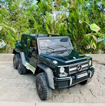 Mercedes Benz G65 Black - ელექტრო მანქანა კაუჩუკის საბურავებით და ტყავის სავარძლით