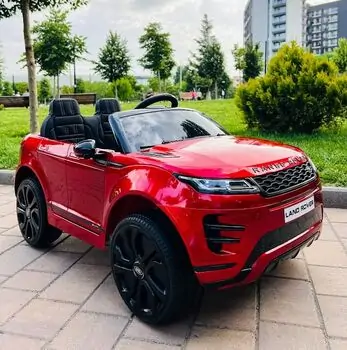 Land Rover BO Range Rover Evoque painting red - ელექტრო მანქანა კაუჩუკის საბურავებით და ტყავის სავარძლით, 2 image