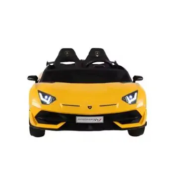 Lamborghini Sport Car Yellow - ელექტრო მანქანა კაუჩუკის საბურავებით, 3 image