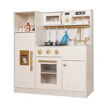 Elegant Kitchen Playset  White - საბავშვო ხის სამზარეულო, 3 image