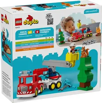 Lego Duplo 10473 Fire Truck with Hose and Firefighter, 11 image