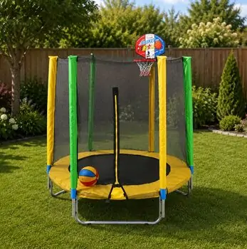 Metal & Plastic Trampoline LBG55 Yellow - ბატუტი