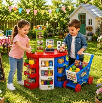 Mini Super Store საბავშვო ფუნქციური დახლი-მაღაზია