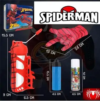 Spider-Man Glove For Kids W23A MARVEL-ის სუპერ გმირი ადამიანი ობობას ხელთათმანი ქსელის გამშვების ფუნქციით, 6 image