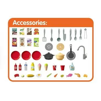Talented Chef Kitchen 79 Pcs Running Water Sink ფუნქციური საბავშვო სამზარეულო, 7 image
