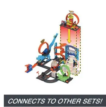 Hot Wheels City Mega Looping Fire Station საბავშვო სათამაშო ტრასა, 6 image