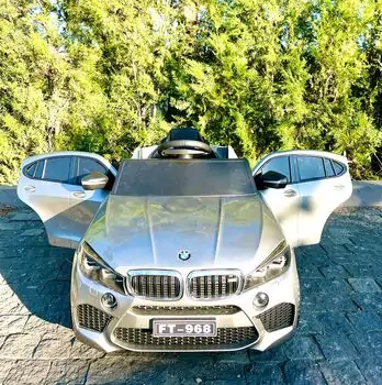 BMW X6 Electric Car Painted Grey - ელექტრო მანქანა კაუჩუკის საბურავებით, 4 image