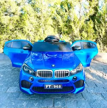 BMW X6 Electric Car Painted Blue - ელექტრო მანქანა კაუჩუკის საბურავებით, 2 image