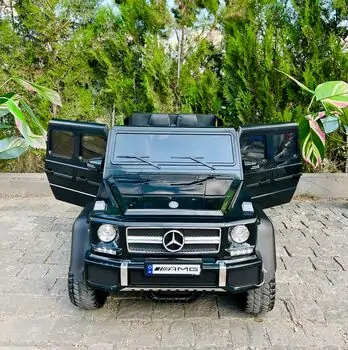Mercedes Benz G65 Black - ელექტრო მანქანა კაუჩუკის საბურავებით და ტყავის სავარძლით, 4 image