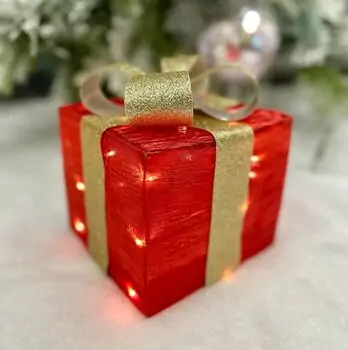 Small Gift Box With Lights -  საახალწლო სასაჩუქრე ყუთი განათებით
