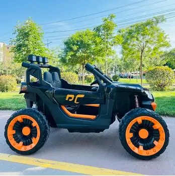 RC Super Electric Car Black - ელექტრო მანქანა ტყავის სავარძლით და კაუჩუკის საბურავებით, 3 image