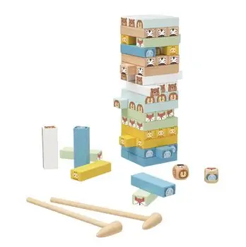 My Forest Friends Stacking Animal Blocks Board Game - ხის განსავითარებელი სათამაშო კუბიკები, 2 image