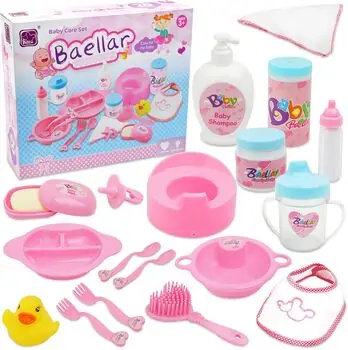 Baby Care 20 Piece Doll Feeding Set -  სათამაშო თოჯინის საკვების და ჰიგიენური ნივთების ნაკრები, 3 image