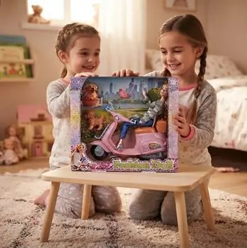 Fashion Doll With Scooter - სათამაშო თოჯინა სკუტერით, 2 image
