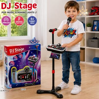 Dj Stage With Microphone - სათამაშო დიჯეის სცენა მიკროფონით