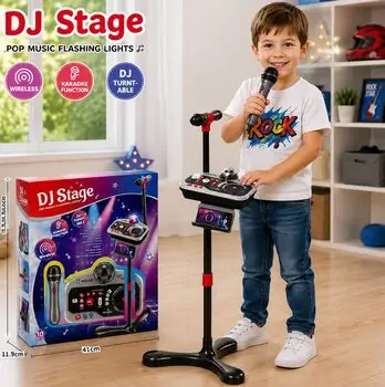 Dj Stage With Microphone - სათამაშო დიჯეის სცენა მიკროფონით