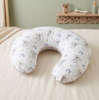 Yuar Baby Nursing pillow 100% cotton Flower Gray ახალშობილის ბალიში