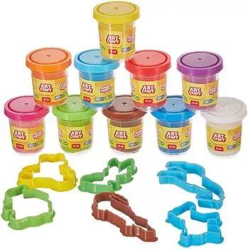 Dede 03290 ART CRAFT COLOURFUL DOUGH SET 16 PCS 560 GR საბავშვო პლასტელინის ნაკრები, 3 image