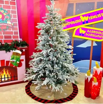 Snow-Covered Christmas Tree დათოვლილი საახალწლო ნაძვის ხე 180 სმ (OT008)