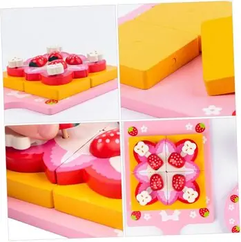 Wooden cake - ხის სათამაშო დასაჭრელი ტორტი, 6 image