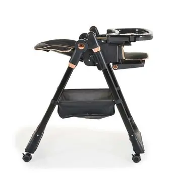 Moni High Chair With A Gift Lindo Black - საკვები სკამ-მაგიდა საჩუქრით, 8 image