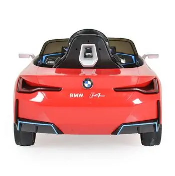 Moni Bo Car BMW I4 Red ელექტრო მანქანა კაუჩუკის საბურავებით და ტყავის სავარძლით, 3 image