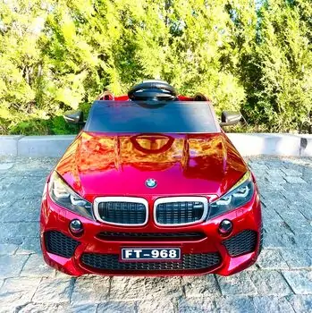 BMW X6 Electric Car Painted Red - ელექტრო მანქანა კაუჩუკის საბურავებით, 2 image