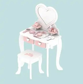 Wooden Dresser Set With Accsesoriess  - ხის საბავშვო ტრილიაჟი აქსესუარებით, 16 image