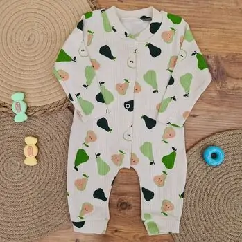 Yummy Pear Romper Beige - ჩვილის რომპერი