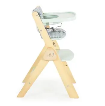 Cangaroo Wooden high chair Caramel mint საკვები სკამ-მაგიდა, 7 image