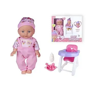 Baby Doll With High-Chair - სათამაშო თოჯინა სკამ-მაგიდით, 3 image