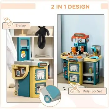 Toddler Tool Set And Trolley for Children -  საბავშვო ხელსაწყოების ნაკრები, 3 image