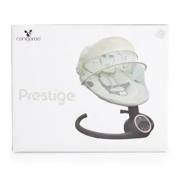 Cangaroo Baby swing Prestige light grey საბავშვო ელექტრო შეზლონგი, 10 image