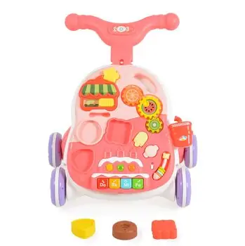 Moni Toys Walker 2in1 with basket pink HE0815 - საბავშვო ვოლქერი, 4 image