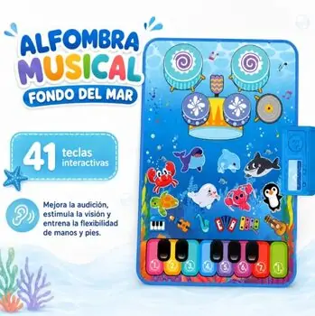 Piano And Jazz Play Mat Blue - საბავშო განსავითარებელი ხალიჩა, 5 image