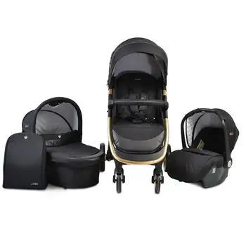 Cangaroo Noble Black 4in1 ეტლის კომპლექტი