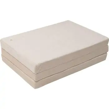 KikkaBoo Foldable Mattress Beige Velvet დასაკეცი მატრასი, 2 image