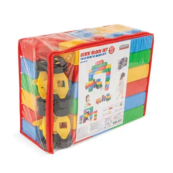 BRICK BLOCKS AND CAR SET Pilsan- ის ასაწყობი კუბიკები  03 251, 2 image