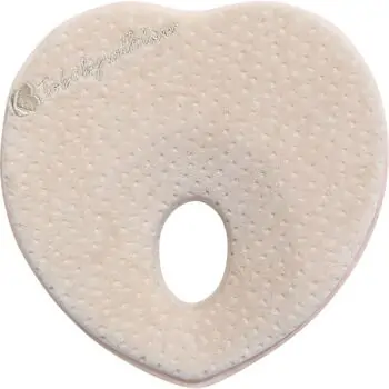 KikkaBoo-ს ერგონომიული ბალიში ახალშობილისთვის Memory foam ergonomic pillow Heart Beige Velvet