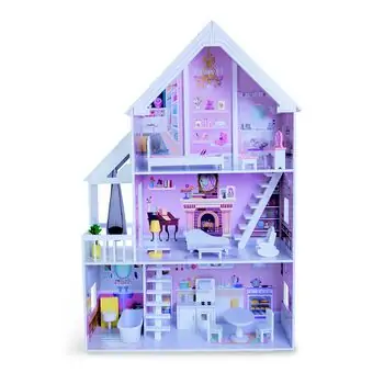 Moni Toys 4127 Wooden doll house Cinderella საბავშვო ხის სათამაშო თოჯინის სახლი, 15 image