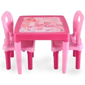 Pilsan-ის საბავშვო მაგიდა სკამით 03 414 HOBBY STUDY TABLE PINK